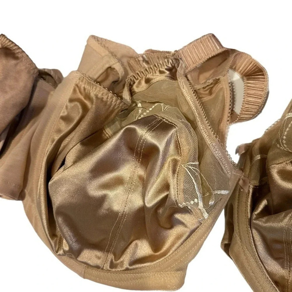 ELOMI CATE SIDE SUPPORT UNDERWIRE BRA 36L NUDE FULL COVERAGE bundle of 3 - Picture 3 of 10